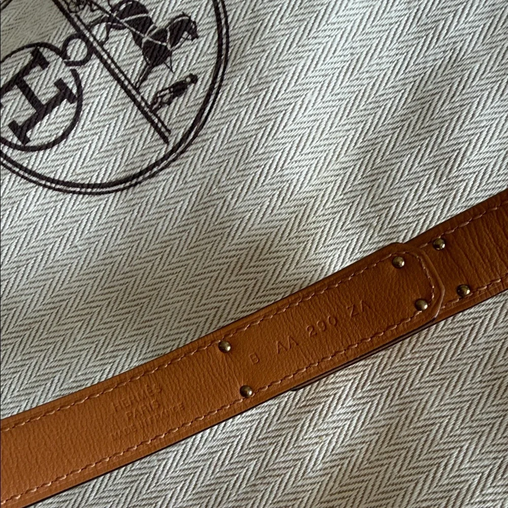 Hermes Cream and Gold Women's Belt - Picture 3 of 6